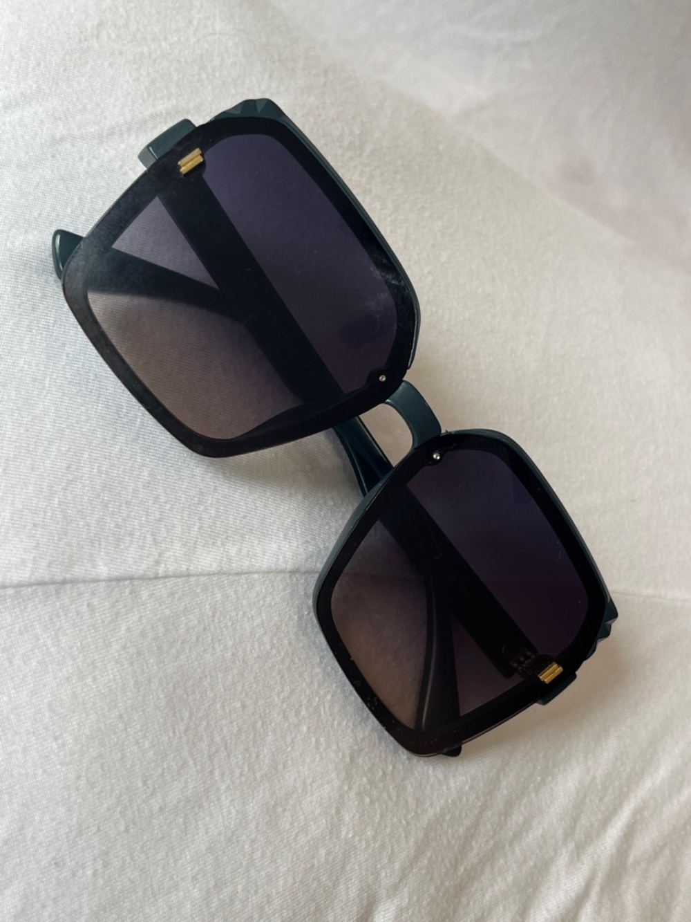 River Blue CHANEL Black Square Gradient Lens Women's Sunglasses - Picture 5 of 10